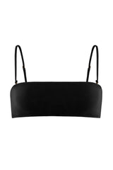 CLEO Nero Matte - 90's Tube Bandeau Bikini Top