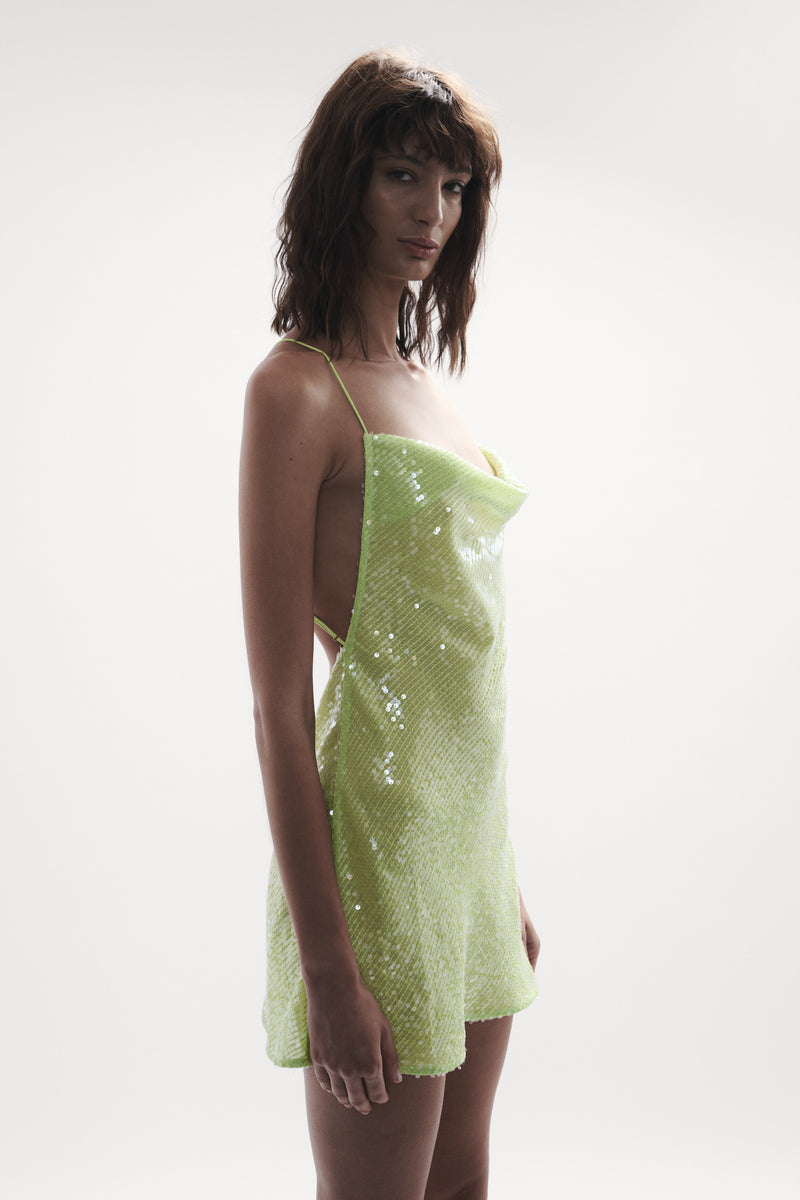 Ibiza Chartreuse // Sequin Mini Dress // SOMMER SWIM Sommer Swim EU Ibiza Chartreuse // Sequin Mini Dress // SOMMER SWIM Sommer Swim EU