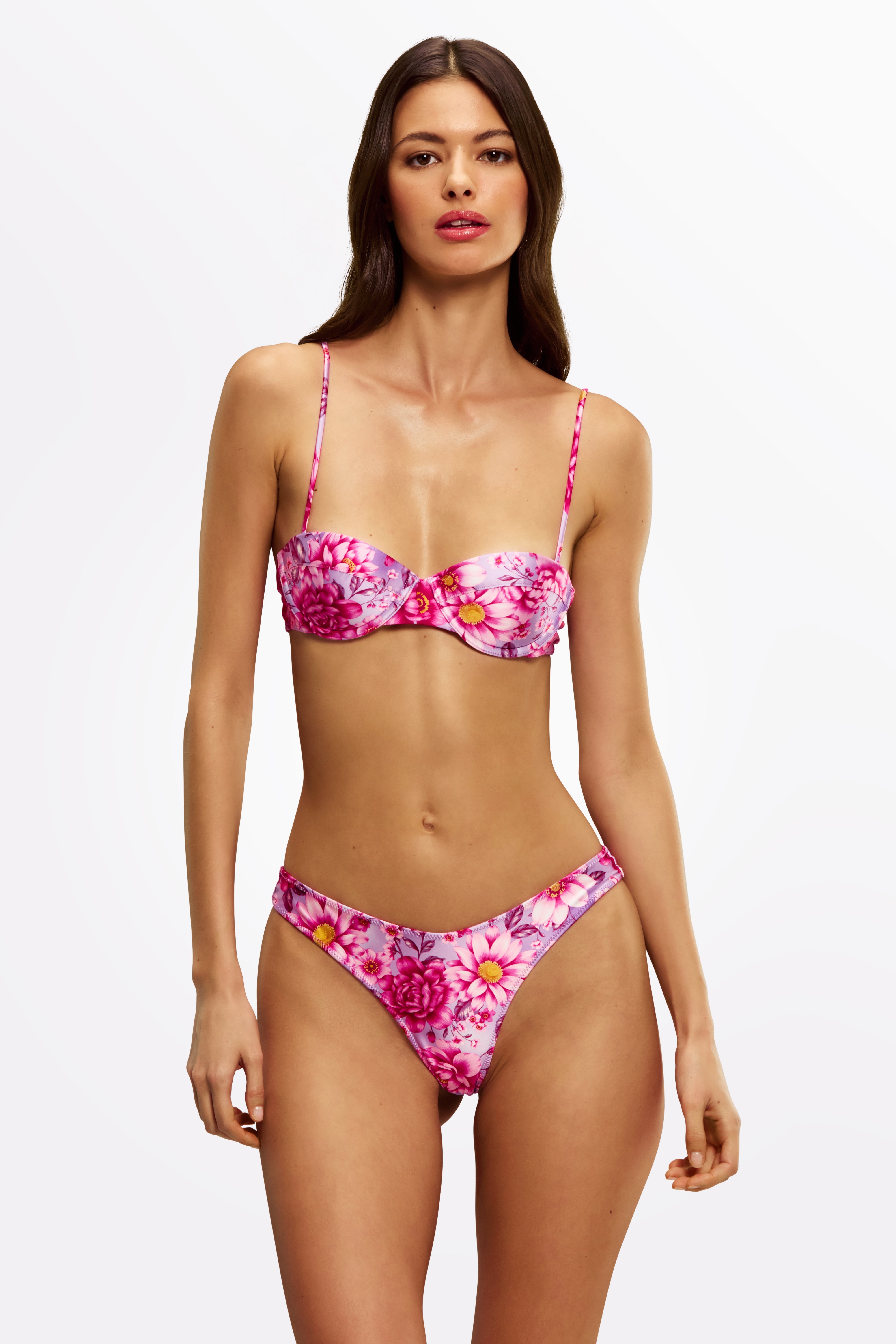 Sommer Swim Jaci Azalea balconette bikini top – luxury push-up swimwear in European style