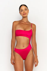 front view womens best bikini by sommer swim bikini swimwear hot bikinis this summer - bonita magenta is a fuchsia one piece swimsuit