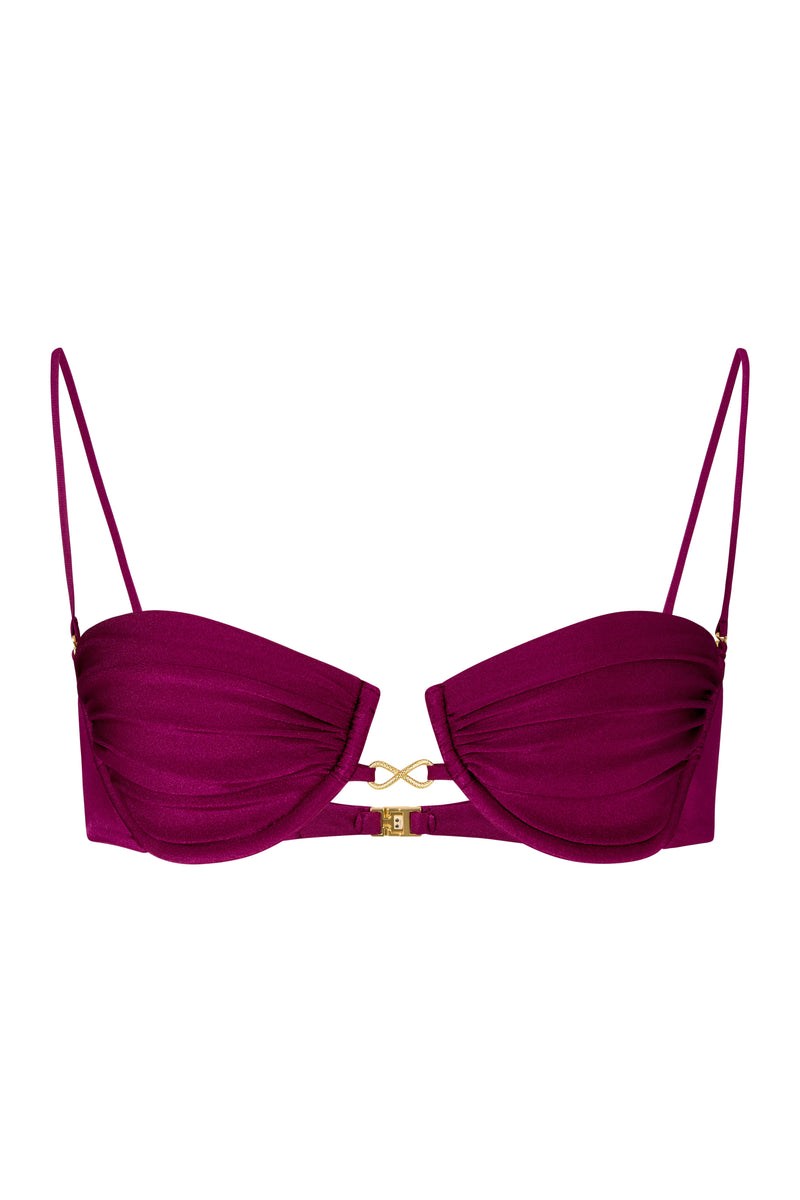 CAMELIA Plum Caspia - Balconette Bikini Top