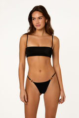 CLEO Nero Matte - 90's Tube Bandeau Bikini Top