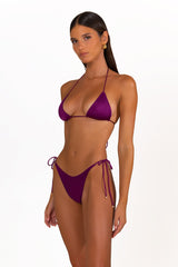 EBONI Plum Caspia - Tie Side Bikini Bottoms