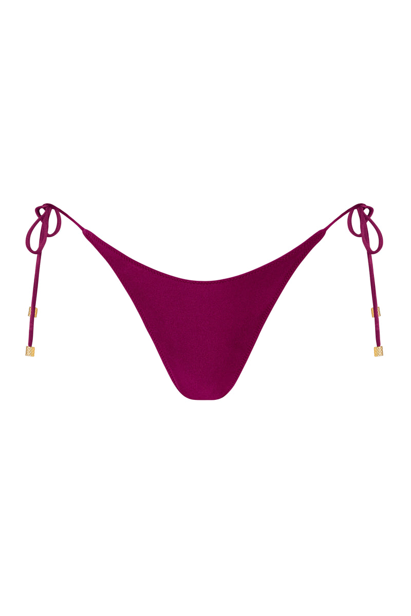 EBONI Plum Caspia - Tie Side Bikini Bottoms
