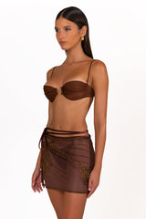 ORLA - Beaded Mini Wrap Skirt