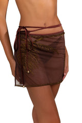 ORLA - Beaded Mini Wrap Skirt