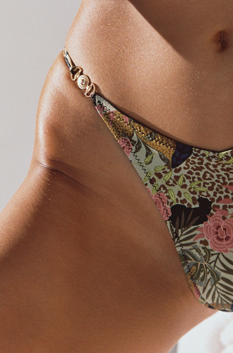 model front close up view womens best bikini by sommer swim bikini swimwear hot bikinis this summer - lia jaguar is a print bikini with brazilian bikini bottom