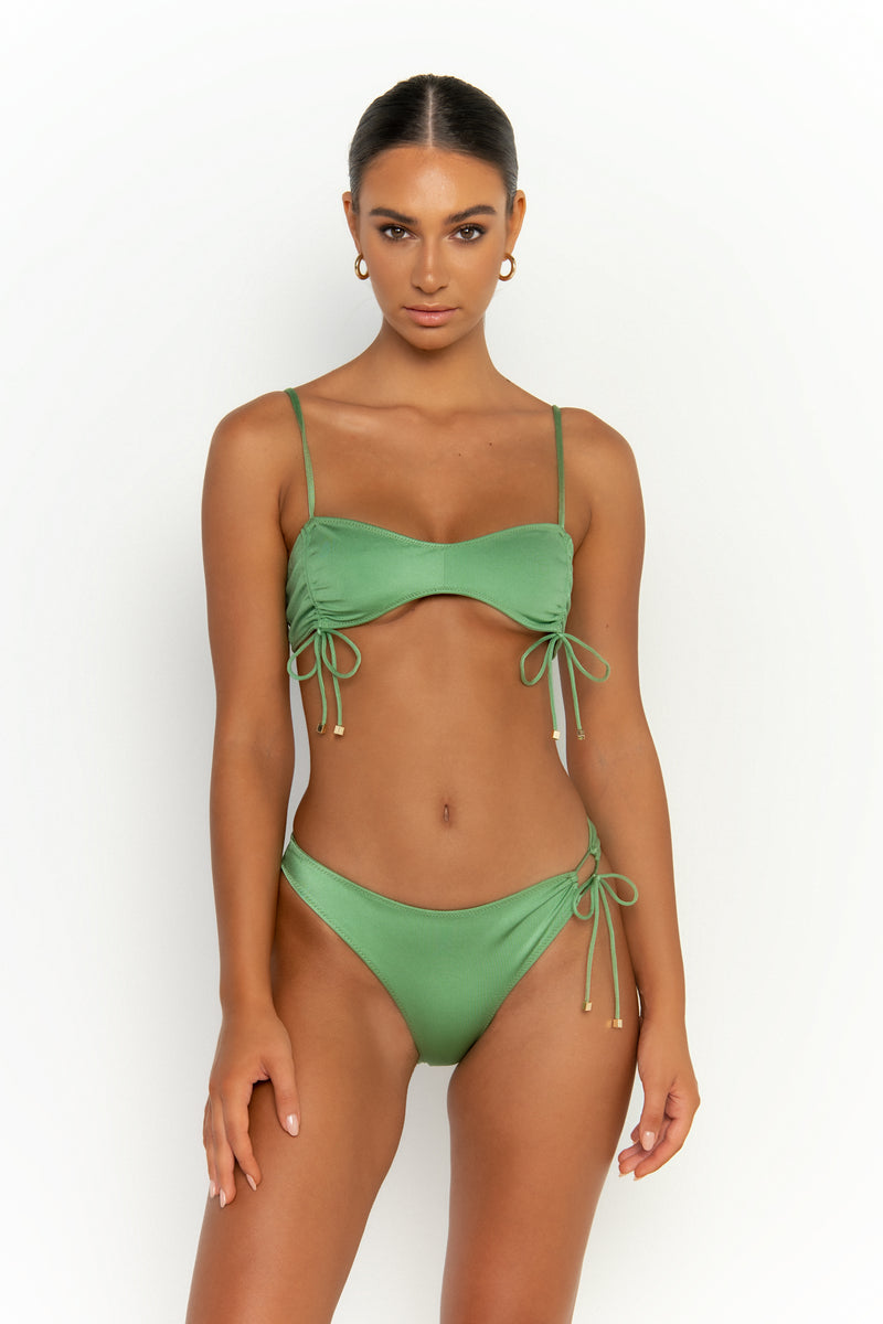 front view womens best bikini by sommer swim bikini swimwear hot bikinis this summer - adriana maltese is a mint green bikini with high waisted bikini bottom