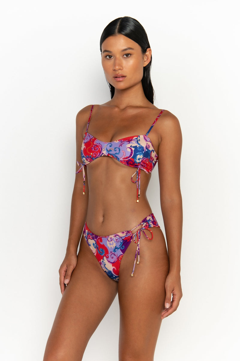 side view womens best bikini by sommer swim bikini swimwear hot bikinis this summer - adriana rococo is a print bikini with high waisted bikini bottom