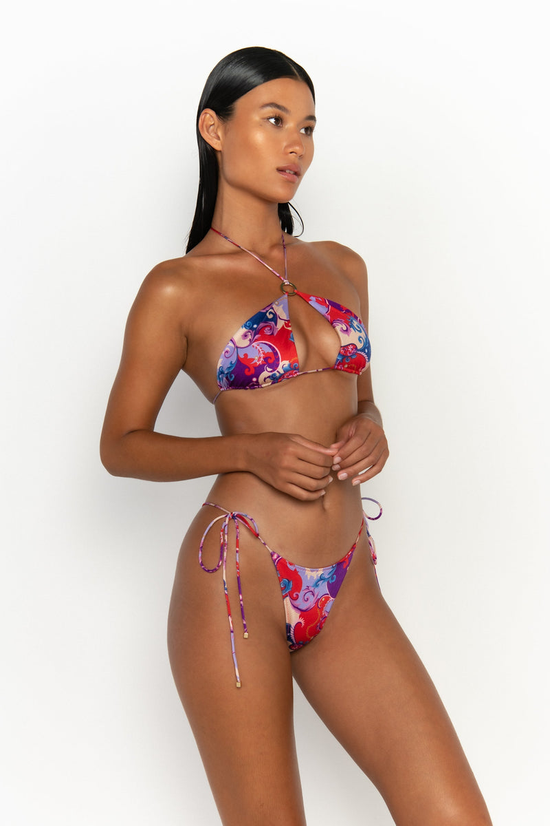 side view womens best bikini by sommer swim bikini swimwear hot bikinis this summer - celene rococo is a print bikini with halter bikini top