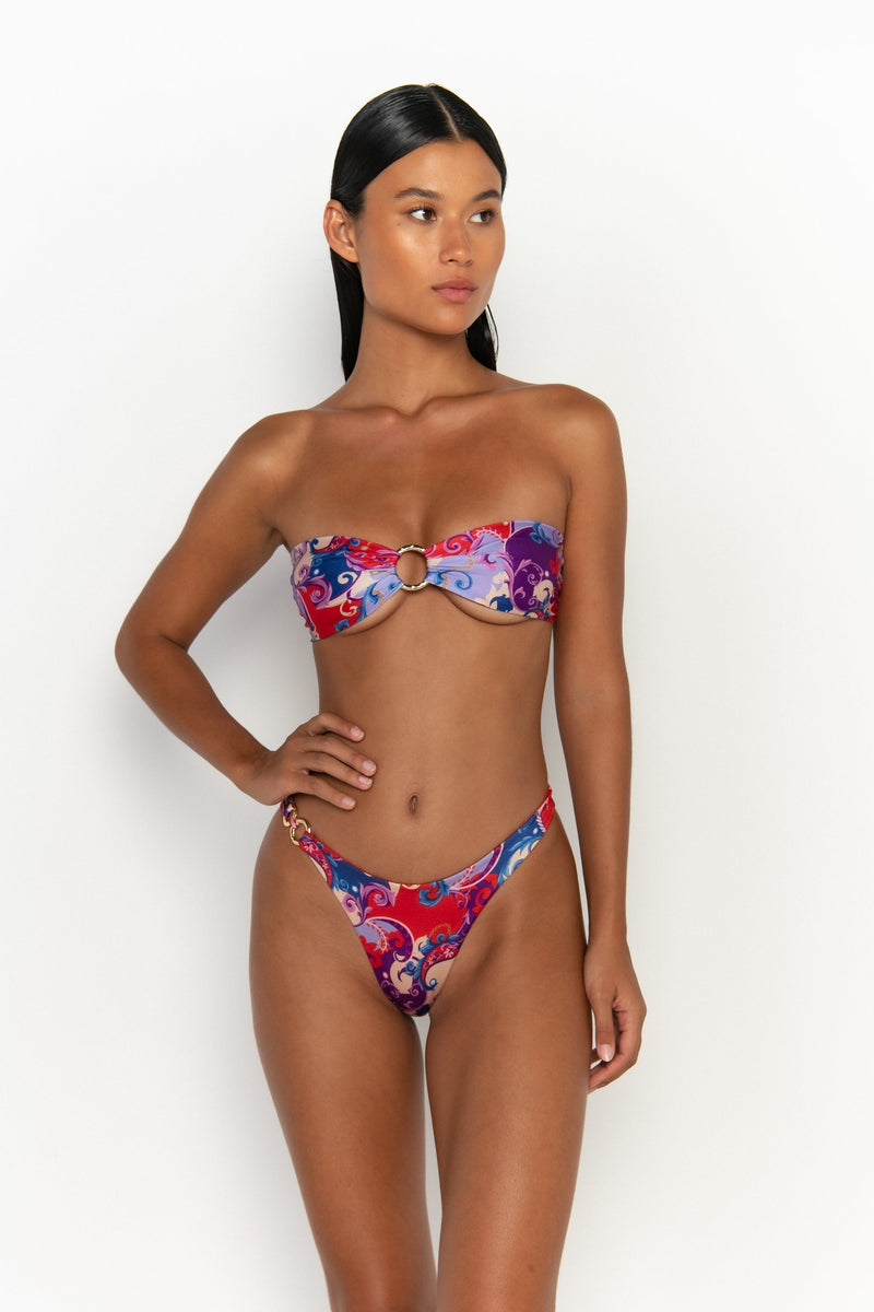 front view womens best bikini by sommer swim bikini swimwear hot bikinis this summer - gigi rococo is a print bikini with cheeky bikini bottoms