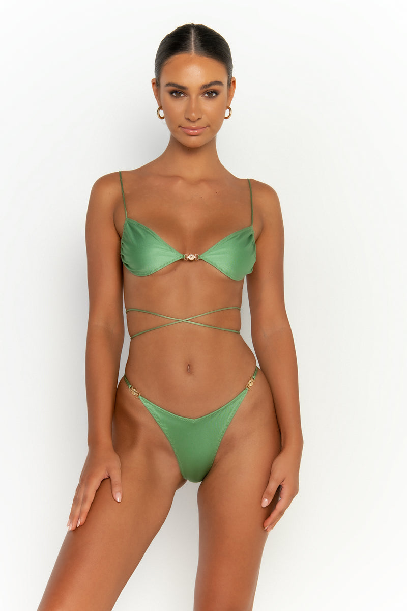 front view womens best bikini by sommer swim bikini swimwear hot bikinis this summer - lia maltese is a mint green bikini with brazilian bikini bottom