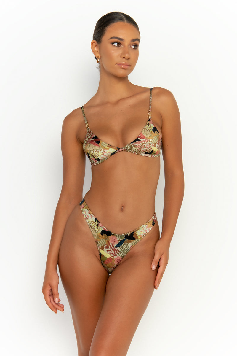 front view womens best bikini by sommer swim bikini swimwear hot bikinis this summer - niam jaguar is a print bikini with thong bikini bottom