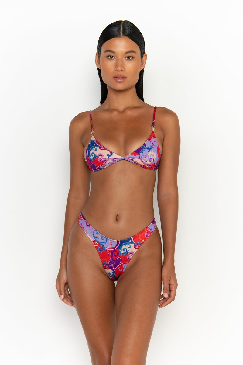 front view womens best bikini by sommer swim bikini swimwear hot bikinis this summer - niam rococo is a print bikini with thong bikini bottom