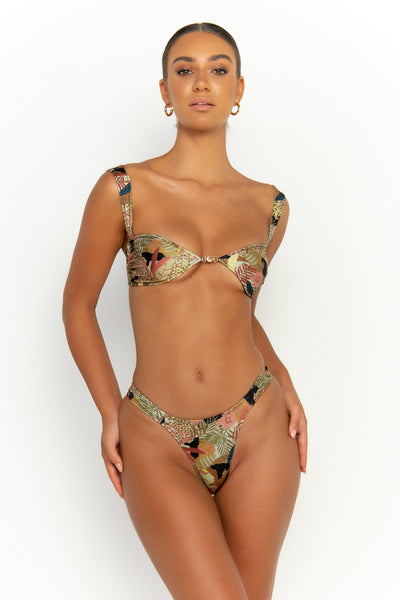 front view womens best bikini by sommer swim bikini swimwear hot bikinis this summer - zita jaguar is a print bikini with cheeky bikini bottoms